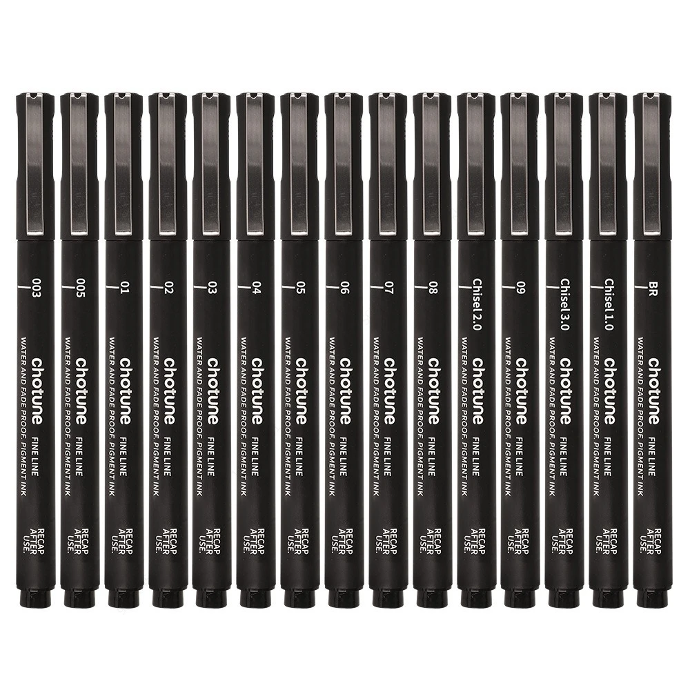Black Micro Pens,15 Sizes,Wate - Copic Marker Sketch recension och pris