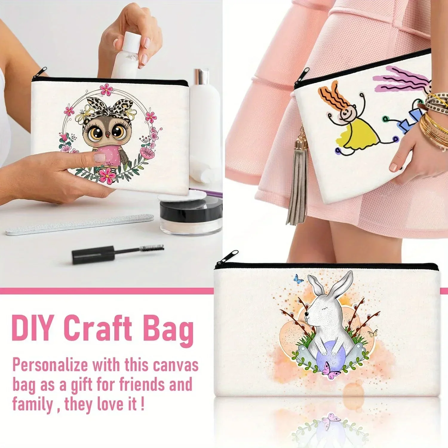 20pcs Sublimation Blank Makeup - Tote Bag Sublimation recension och pris