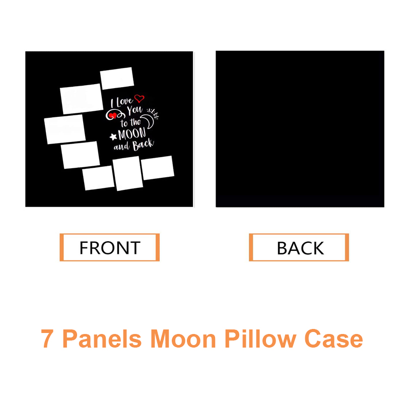 10pcs/Lot 7 Panels Blank Moon  - Pillow Cover Sublimation recension och pris