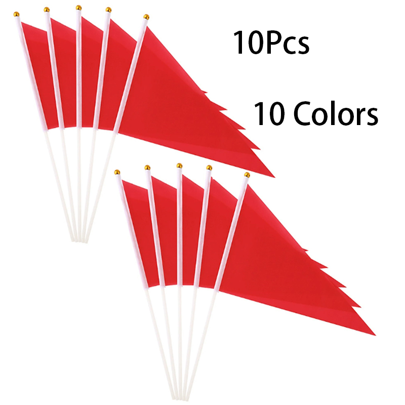 10Pcs Colorful Triangular Flag - Yard Sign Blank recension och pris