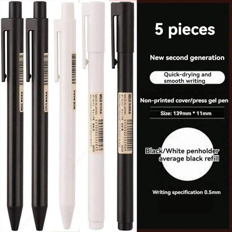 0.5mm Black Bullet Tip Gel Pen - Muji Stationery Gel Pen recension och pris