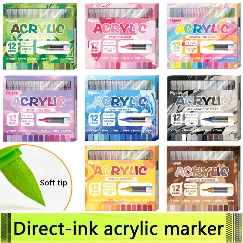 12 Colors Acrylic Markers Soft - Copic Marker Sketch recension och pris